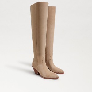 Botas Sam Edelman Julee Over The Knee Mujer Taupe | ESDFL53935