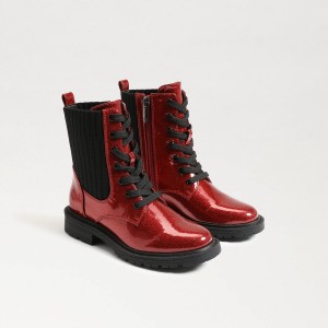 Botas Sam Edelman Lydell Combat Niña Rojas | ESZPD96030