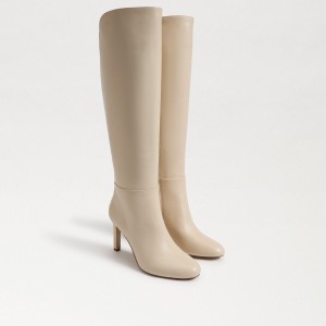 Botas Sam Edelman Shauna Altas Mujer Eggshell | SESVO64270