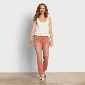 Pantalones Sam Edelman High Rise Denim Slim Directo Accessories Clay | PESQX99996