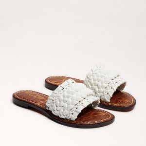 Sandalias Sam Edelman Giada Woven Chanclas Mujer Blancas | ESIIZ44817