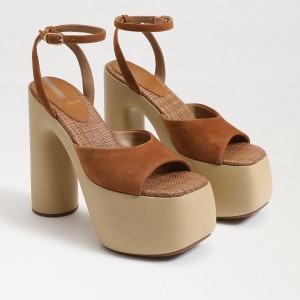 Sandalias Sam Edelman Grayson Plataforma Mujer Marrones | ESDFL29134