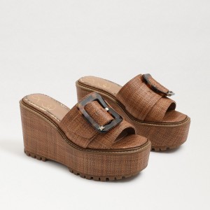 Sandalias Sam Edelman Livi Alpargata Mujer Cuoio Weave | ESXMI93934