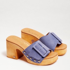 Sandalias Sam Edelman Marcia Plataforma Mujer Azules | ESCIF29026