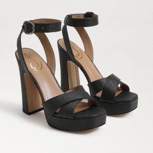 Tacones Sam Edelman Kayna Plataforma Mujer Negras | FESHY22697