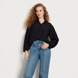 Tops Sam Edelman Long Sleeve Emmeline Accessories Negras | PESER48753