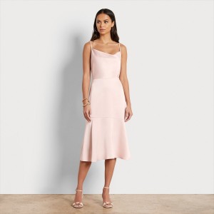 Vestido Sam Edelman Cowl Neck Midi Accessories Blush | YESVQ30073