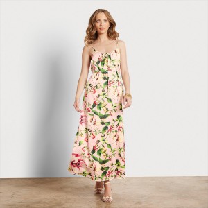 Vestido Sam Edelman Floral Maxi Accessories Blush Multi | ESZPD70206