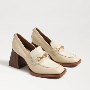 Zapatos Planos Sam Edelman Quincy Block Mujer Eggshell/Modern Ivory | ESCVG55706