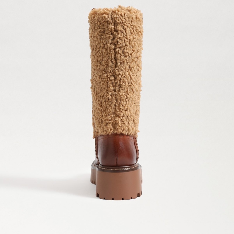 Botas Sam Edelman Elfie Shearling Plataforma Mujer Acorn Brown/Ginger Bread | QESWA96458