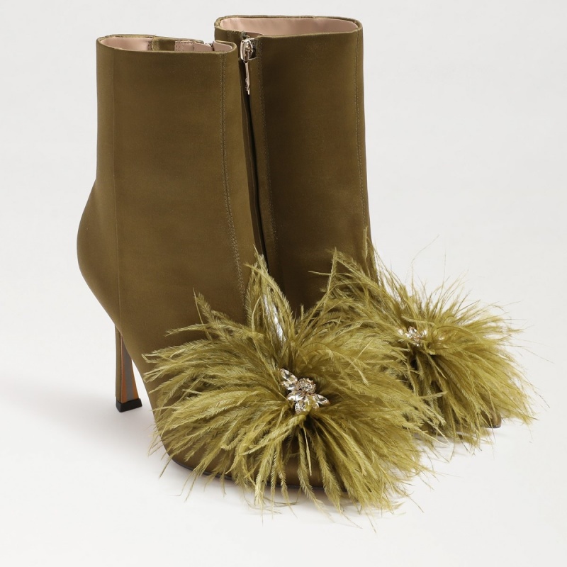 Botas Sam Edelman Ency Feather Mujer Verde Oliva | BESSD77250