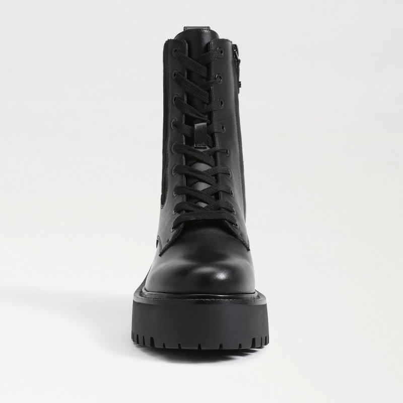 Botas Sam Edelman Evina Combat Plataforma Mujer Negras | FESHY81456