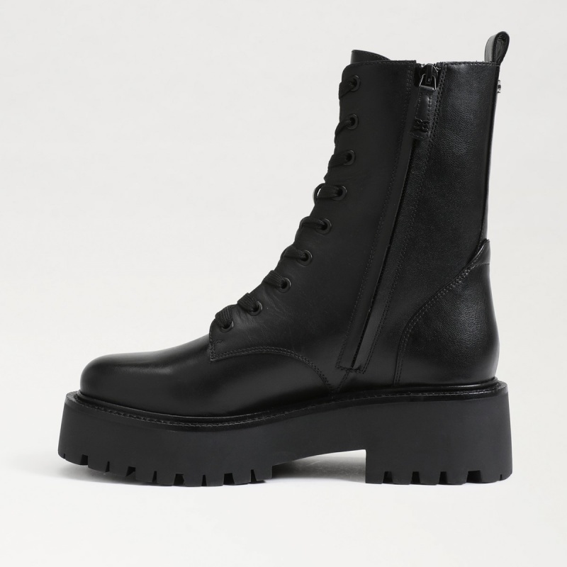 Botas Sam Edelman Evina Combat Plataforma Mujer Negras | FESHY81456