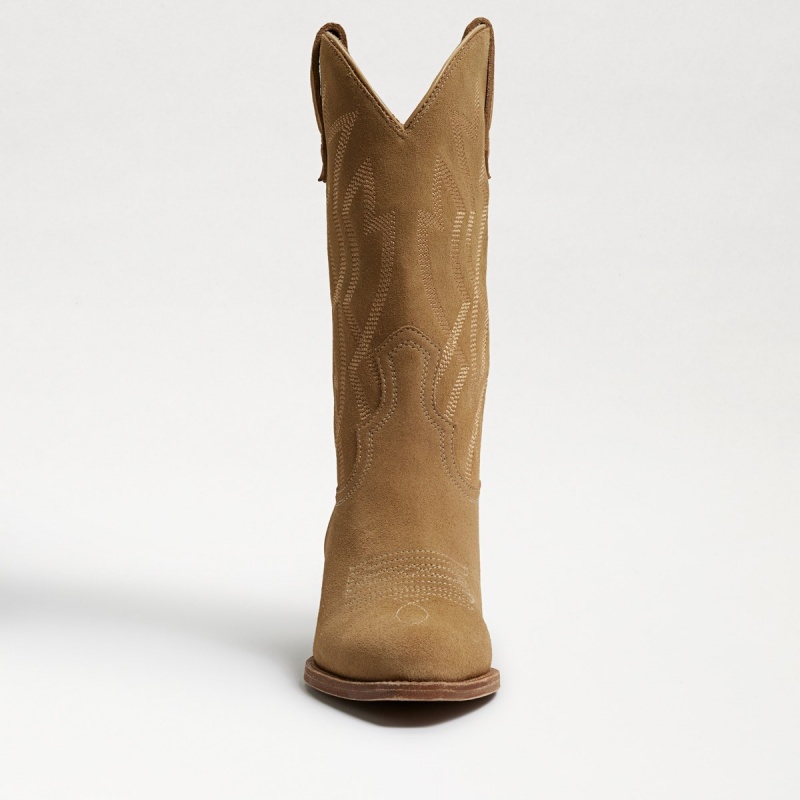 Botas Sam Edelman Fuller Western Mujer Sand Suede | BESSD89836