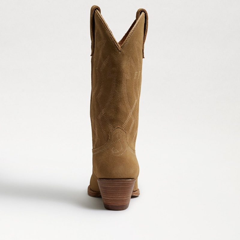 Botas Sam Edelman Fuller Western Mujer Sand Suede | BESSD89836