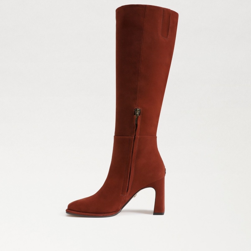 Botas Sam Edelman Issabel Anchos Calf Knee High Mujer Warm Chestnut Suede | SESVO29438