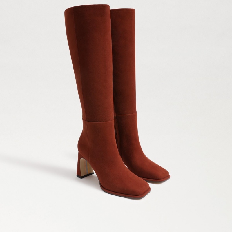 Botas Sam Edelman Issabel Anchos Calf Knee High Mujer Warm Chestnut Suede | SESVO29438