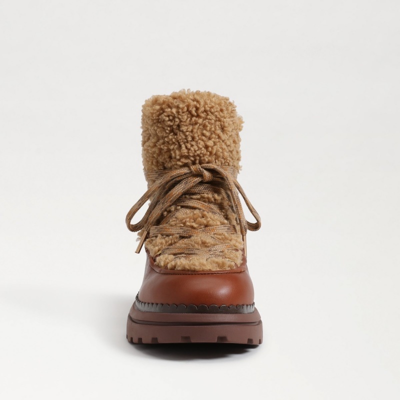 Botas Sam Edelman Orelia Cozy Encaje Up Mujer Ginger Bread/Acorn | ESDYB82787