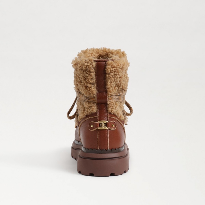 Botas Sam Edelman Orelia Cozy Encaje Up Mujer Ginger Bread/Acorn | ESDYB82787