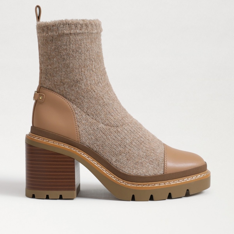 Botas Sam Edelman Rozanna Knit Mujer Luxe Tan | ESCVG12956