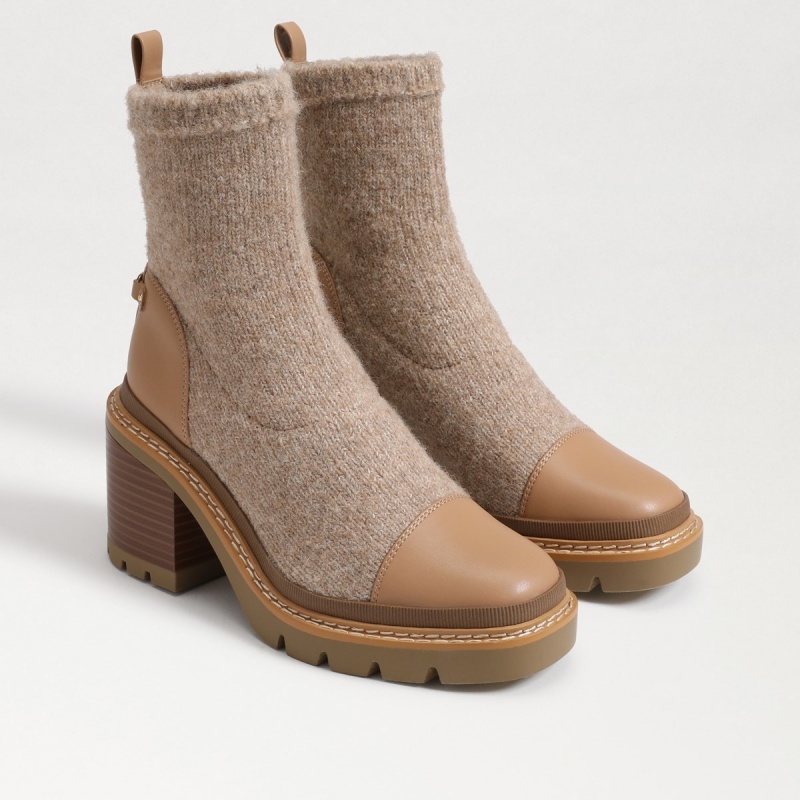 Botas Sam Edelman Rozanna Knit Mujer Luxe Tan | ESCVG12956