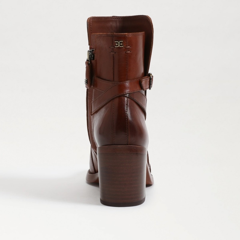 Botas Sam Edelman Simona Block Mujer Burnt Brandy | QESWA40318