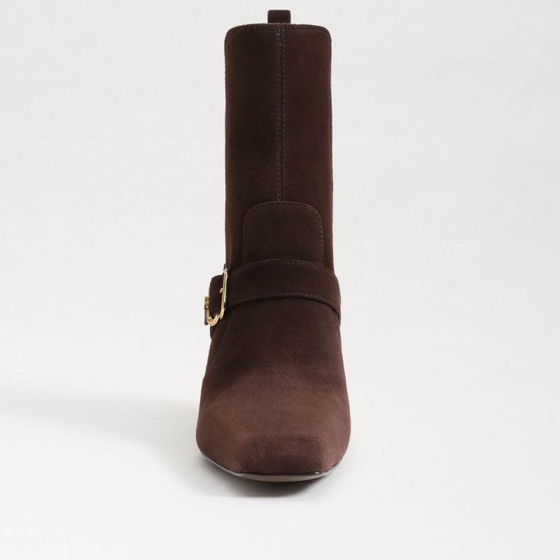 Botas Sam Edelman Suzette Hebilla Western Mujer Chocolate | ESJKU57714