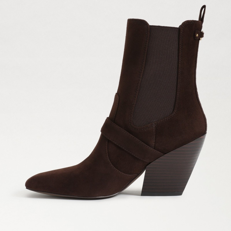 Botas Sam Edelman Suzette Hebilla Western Mujer Chocolate | ESJKU57714