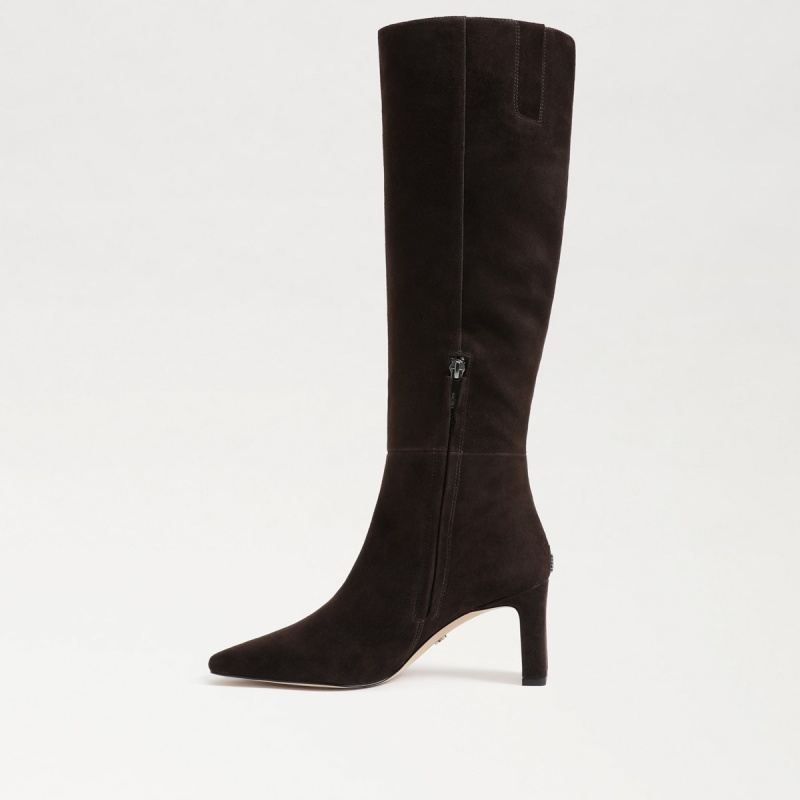 Botas Sam Edelman Sylvia Anchos Calf Knee High Mujer Chocolate Marrones | QESWA12944