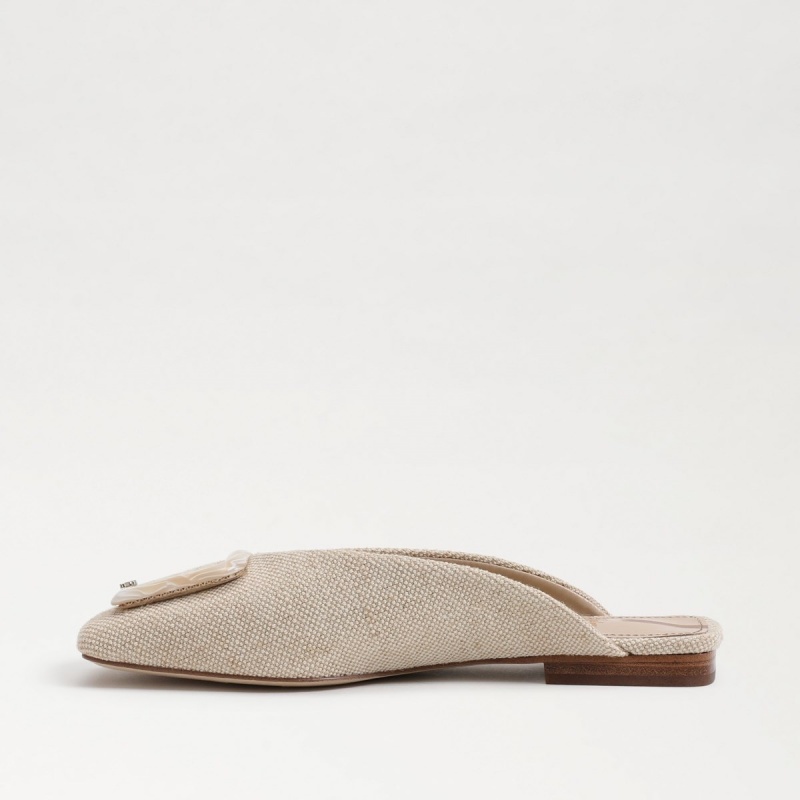 Mulas Sam Edelman Lin Hebilla Mujer Natural Linen | ESIIZ70347