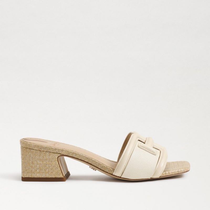 Mulas Sam Edelman Waylon Block Mujer Modern Ivory | EESVG98165