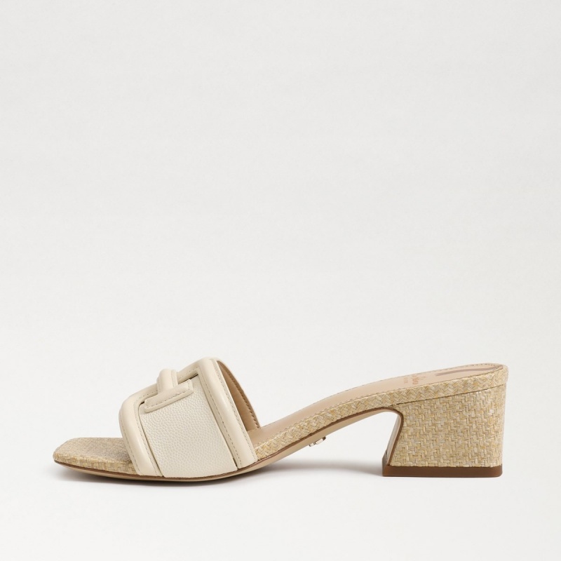 Mulas Sam Edelman Waylon Block Mujer Modern Ivory | EESVG98165