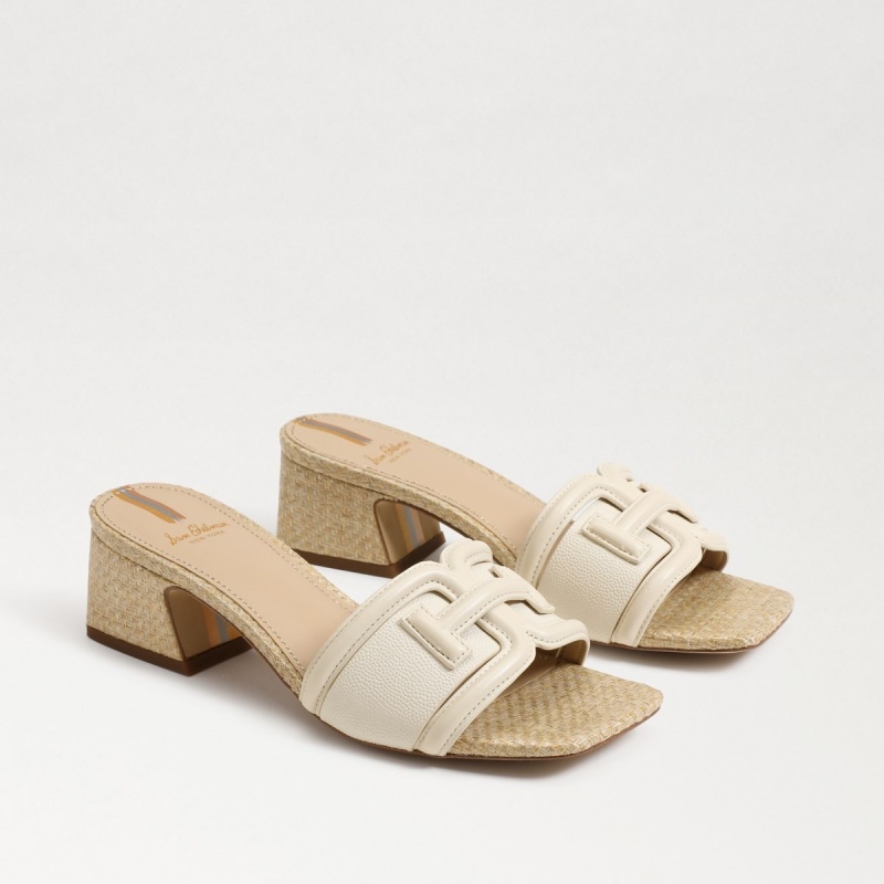 Mulas Sam Edelman Waylon Block Mujer Modern Ivory | EESVG98165