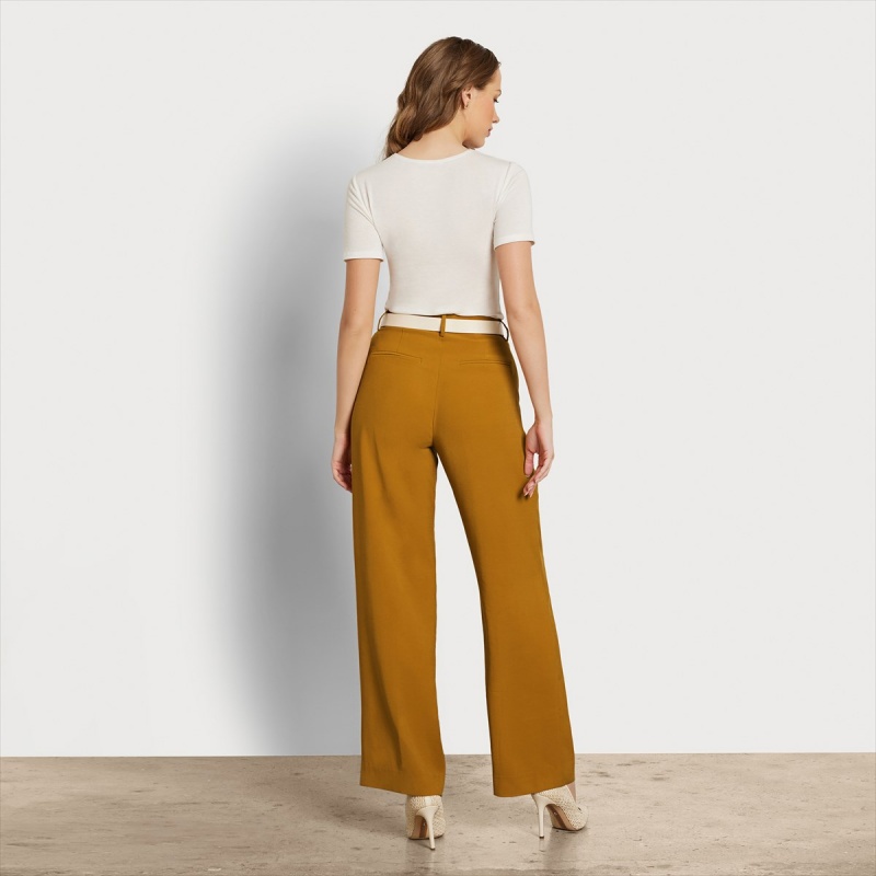 Pantalones Sam Edelman Codie High Rise Anchos Leg Pant Accessories Marrones | ESJKU68355