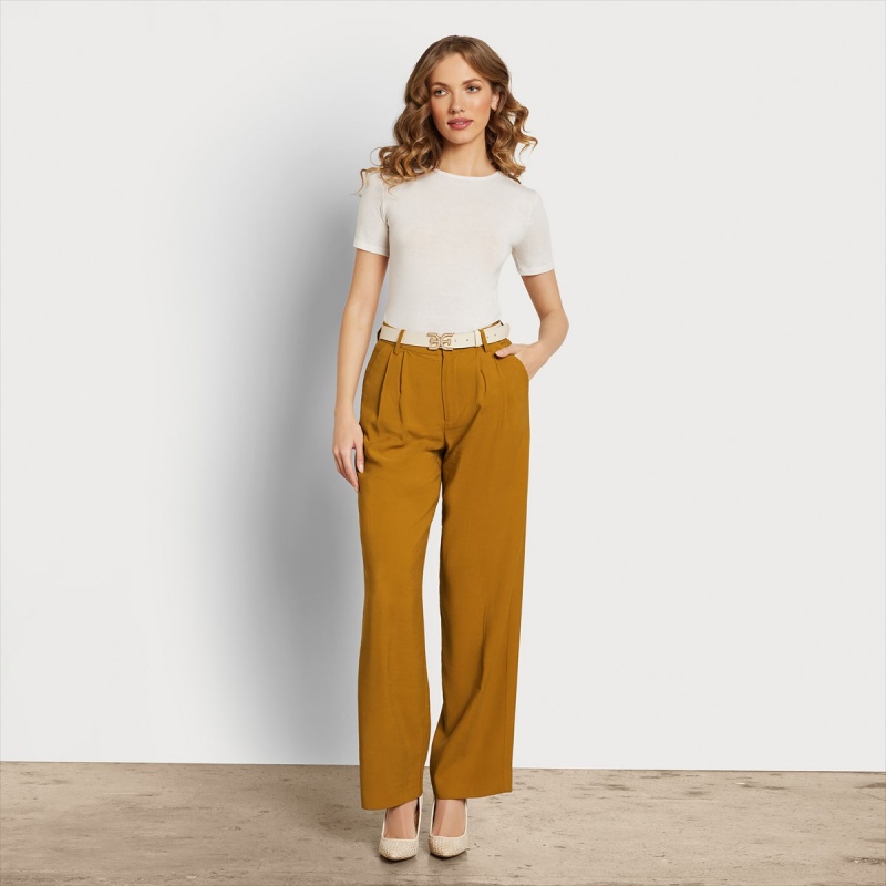 Pantalones Sam Edelman Codie High Rise Anchos Leg Pant Accessories Marrones | ESJKU68355