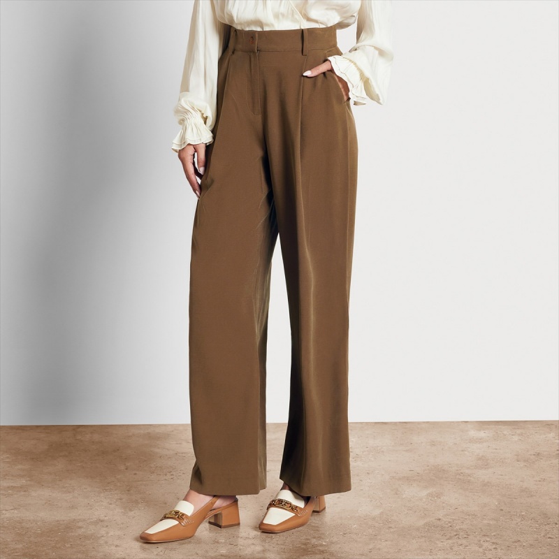 Pantalones Sam Edelman High Rise Aminah Trouser Accessories Rubber | ESCIF59864