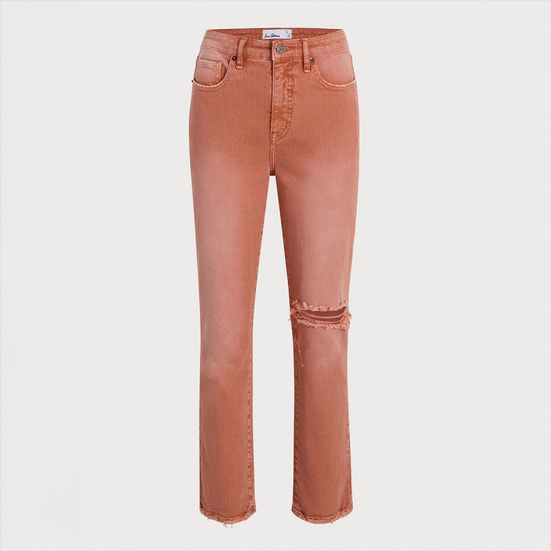 Pantalones Sam Edelman High Rise Denim Slim Directo Accessories Clay | PESQX99996