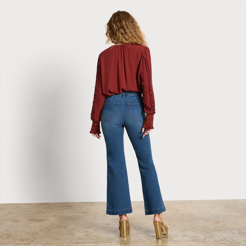 Pantalones Sam Edelman High Rise Flare Pant Accessories Moon Dance | ESIIZ14609