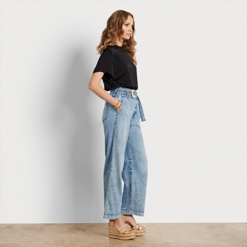 Pantalones Sam Edelman Rayne High Rise Denim Accessories Serenity | ZESNQ96136