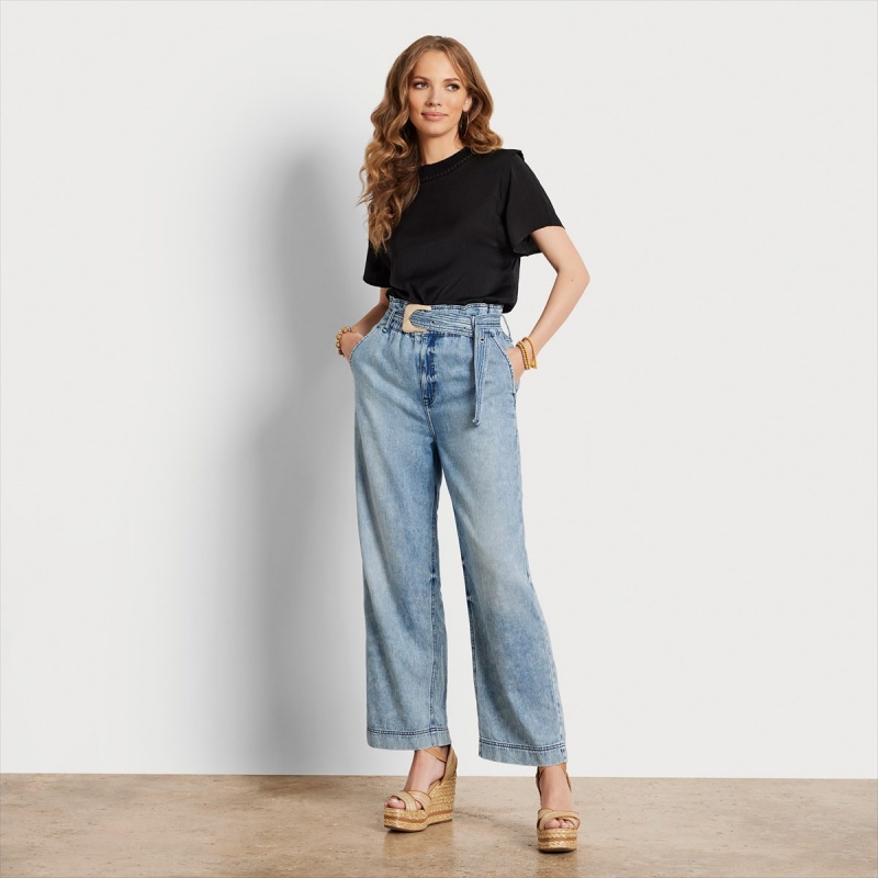 Pantalones Sam Edelman Rayne High Rise Denim Accessories Serenity | ZESNQ96136