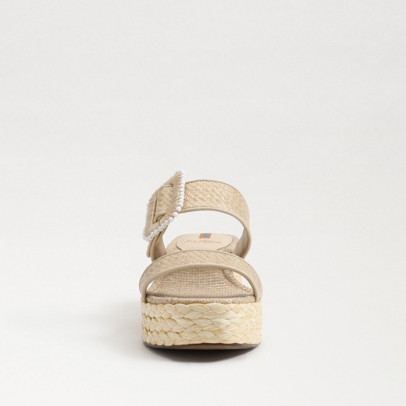 Sandalias Cuña Sam Edelman Chase Alpargata Mujer Eggshell | XESBH32240