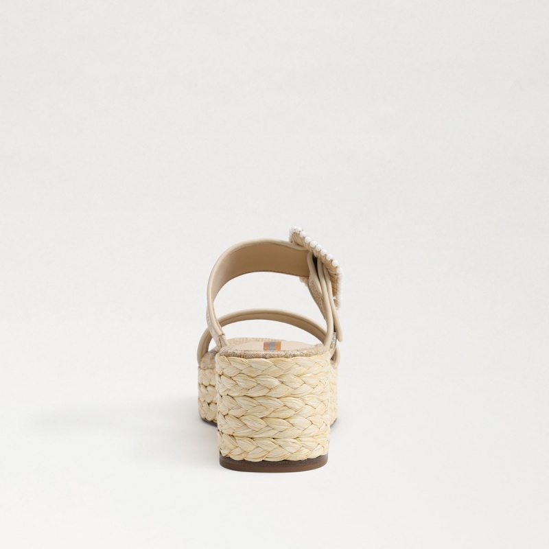 Sandalias Cuña Sam Edelman Chase Alpargata Mujer Eggshell | XESBH32240