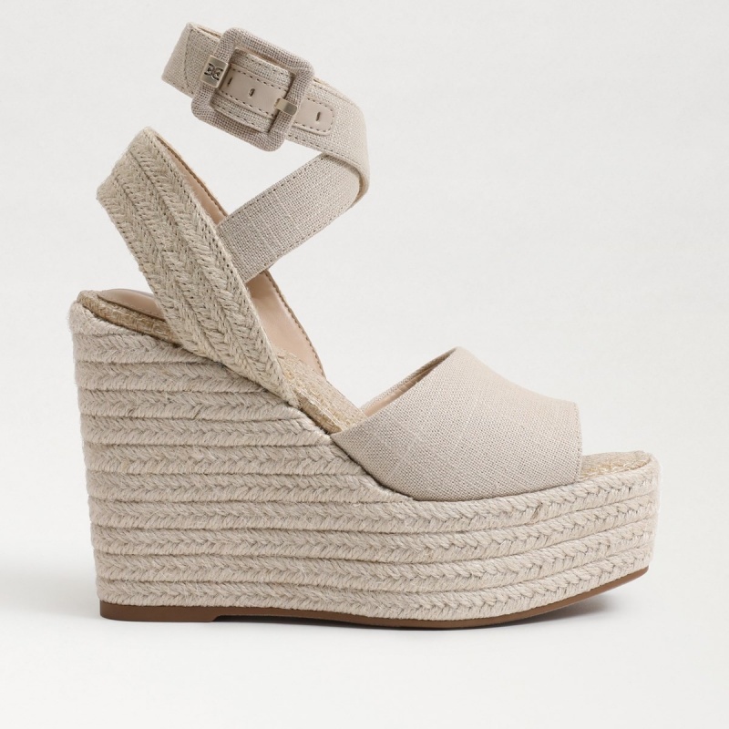 Sandalias Cuña Sam Edelman Vada Alpargata Mujer Natural | QESUV43155