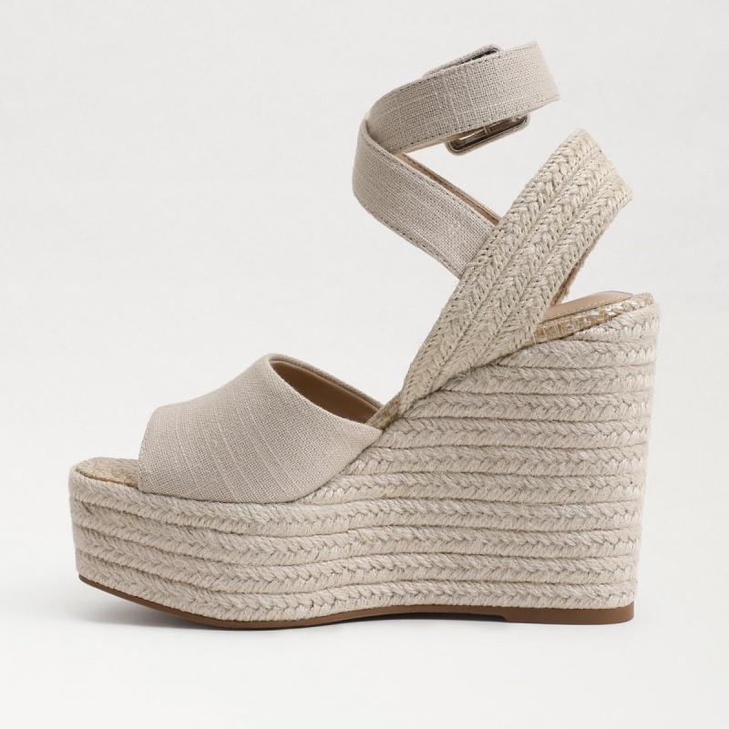 Sandalias Cuña Sam Edelman Vada Alpargata Mujer Natural | QESUV43155