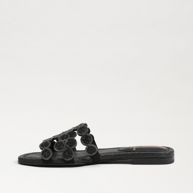 Sandalias Sam Edelman Bay Marche Chanclas Mujer Negras | LESTR26006