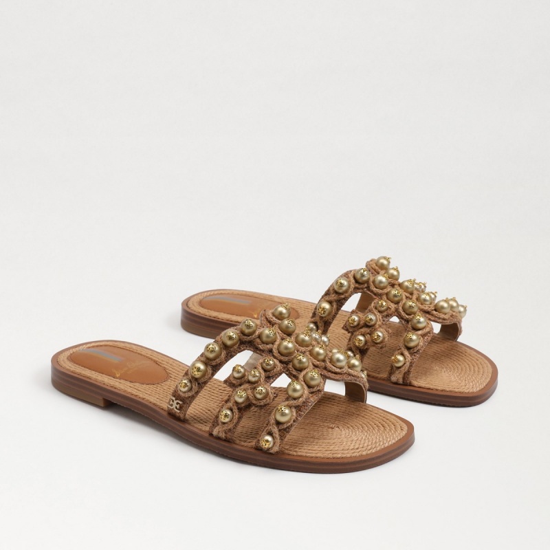 Sandalias Sam Edelman Bay Soleil Chanclas Mujer Cuoio | TESWZ96188