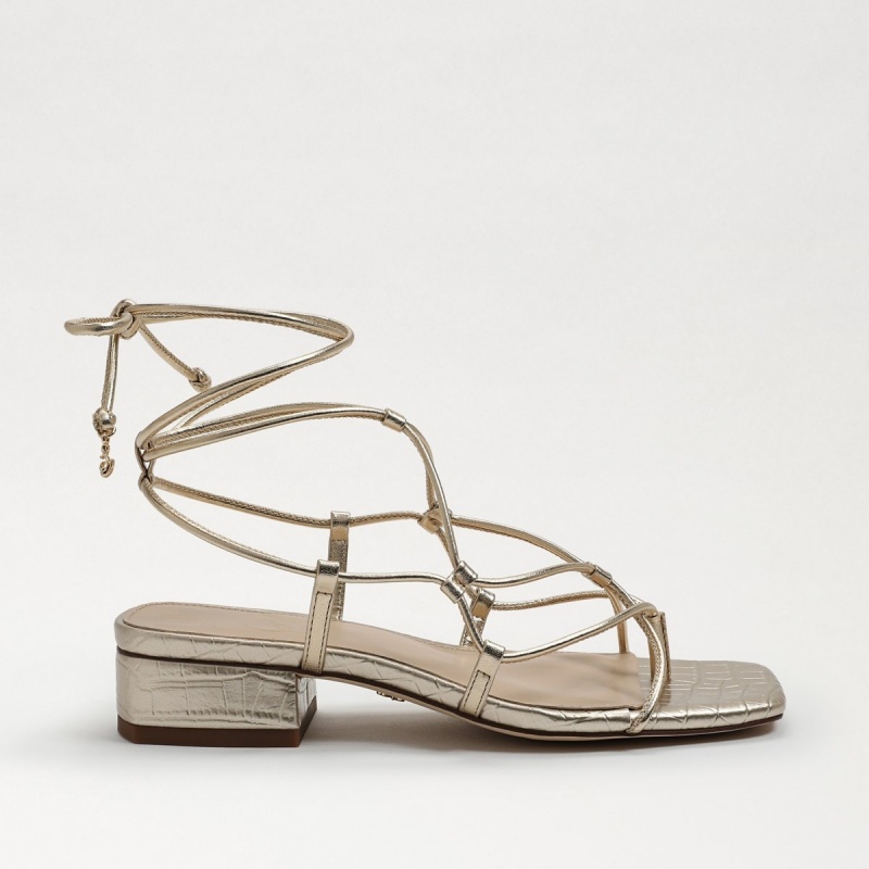 Sandalias Sam Edelman Daffy Mujer Doradas | YESGT97436