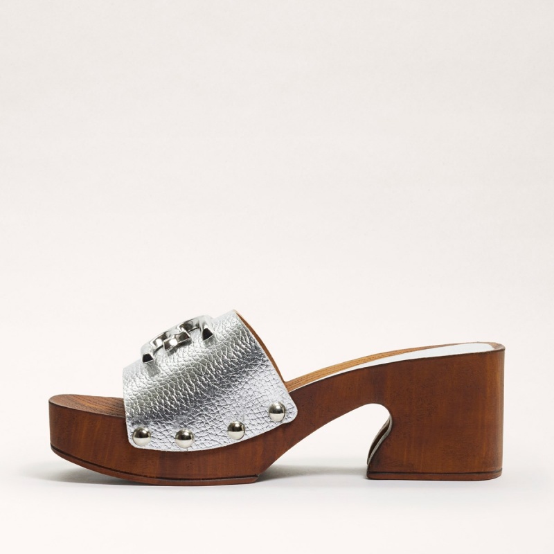 Sandalias Sam Edelman Francina Mujer Plateadas | MESFT81925