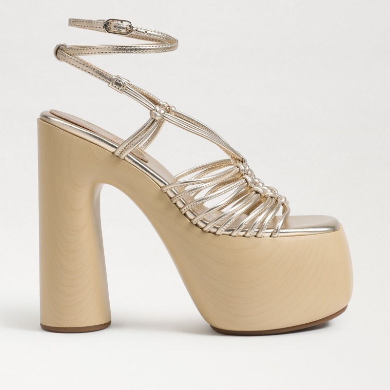 Sandalias Sam Edelman Gia Plataforma Mujer Doradas | ESZPD49418