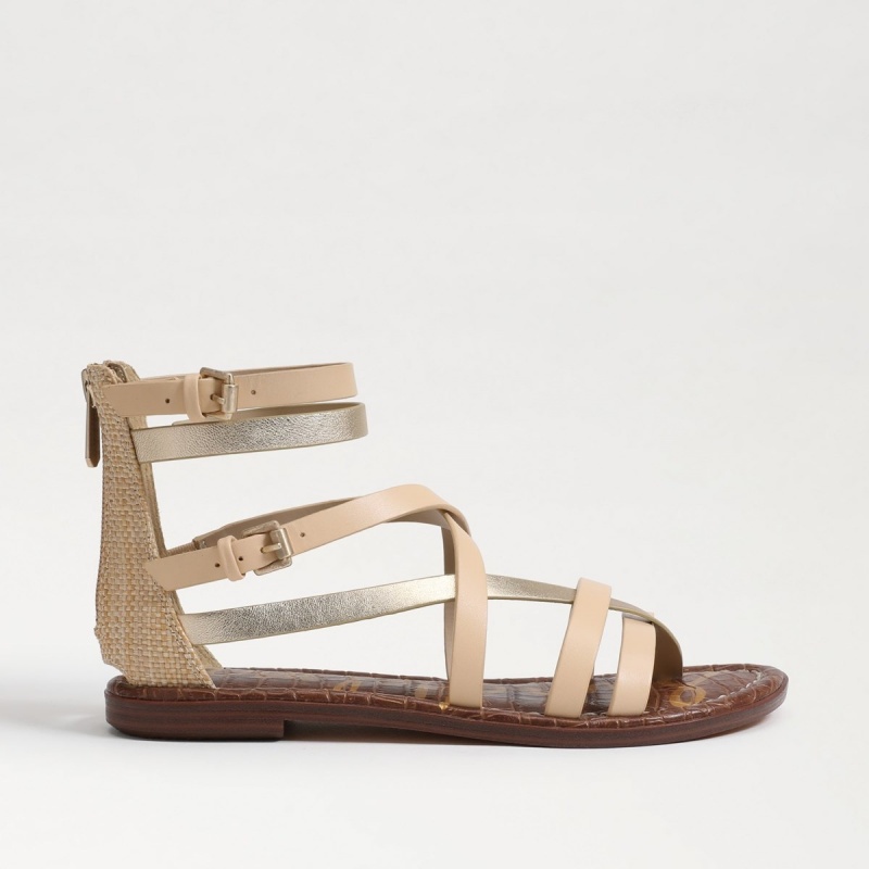 Sandalias Sam Edelman Gibbs Gladiator Mujer Natural Sand | ESDYB36149